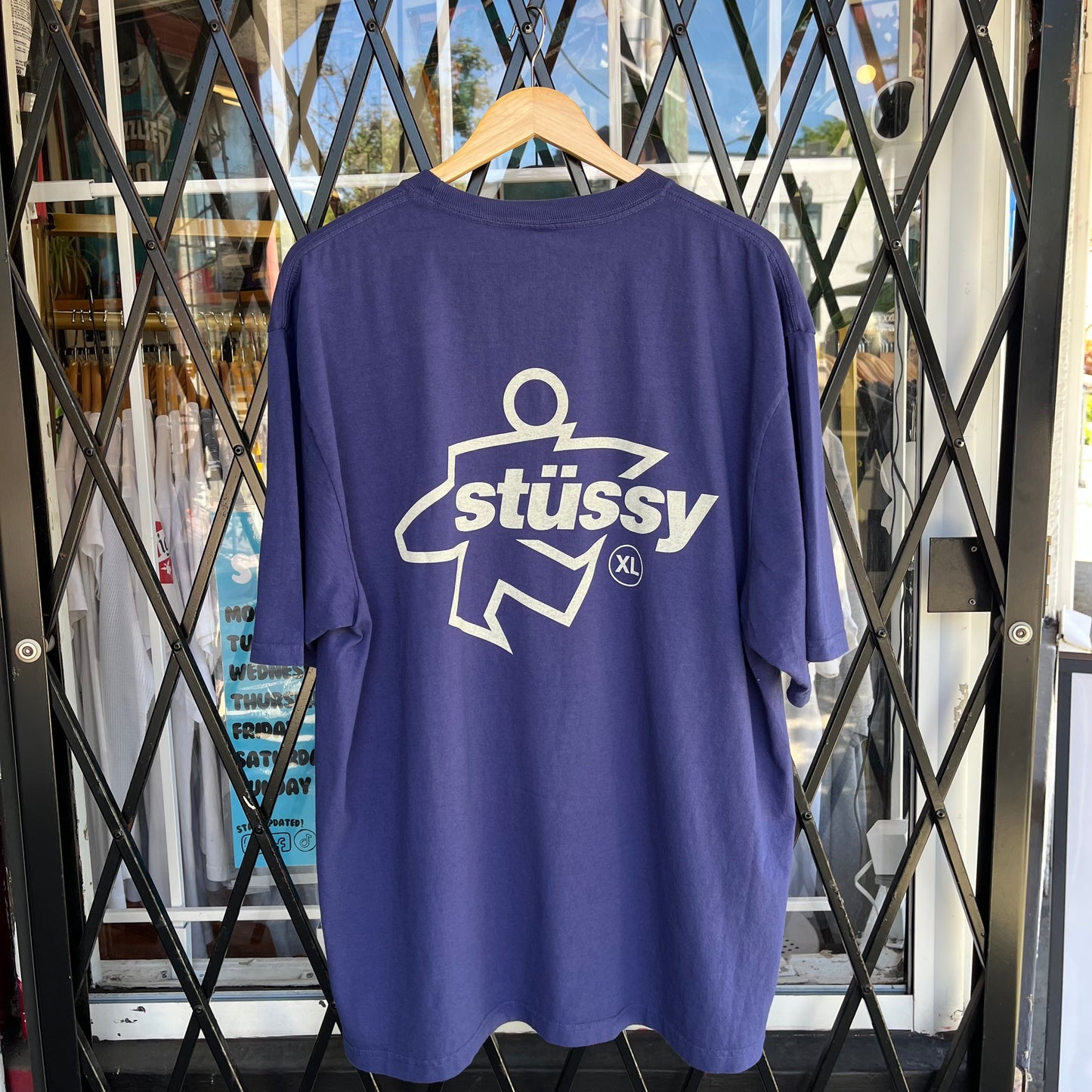 Stussy Surf Size Tee Indigo - Size XL