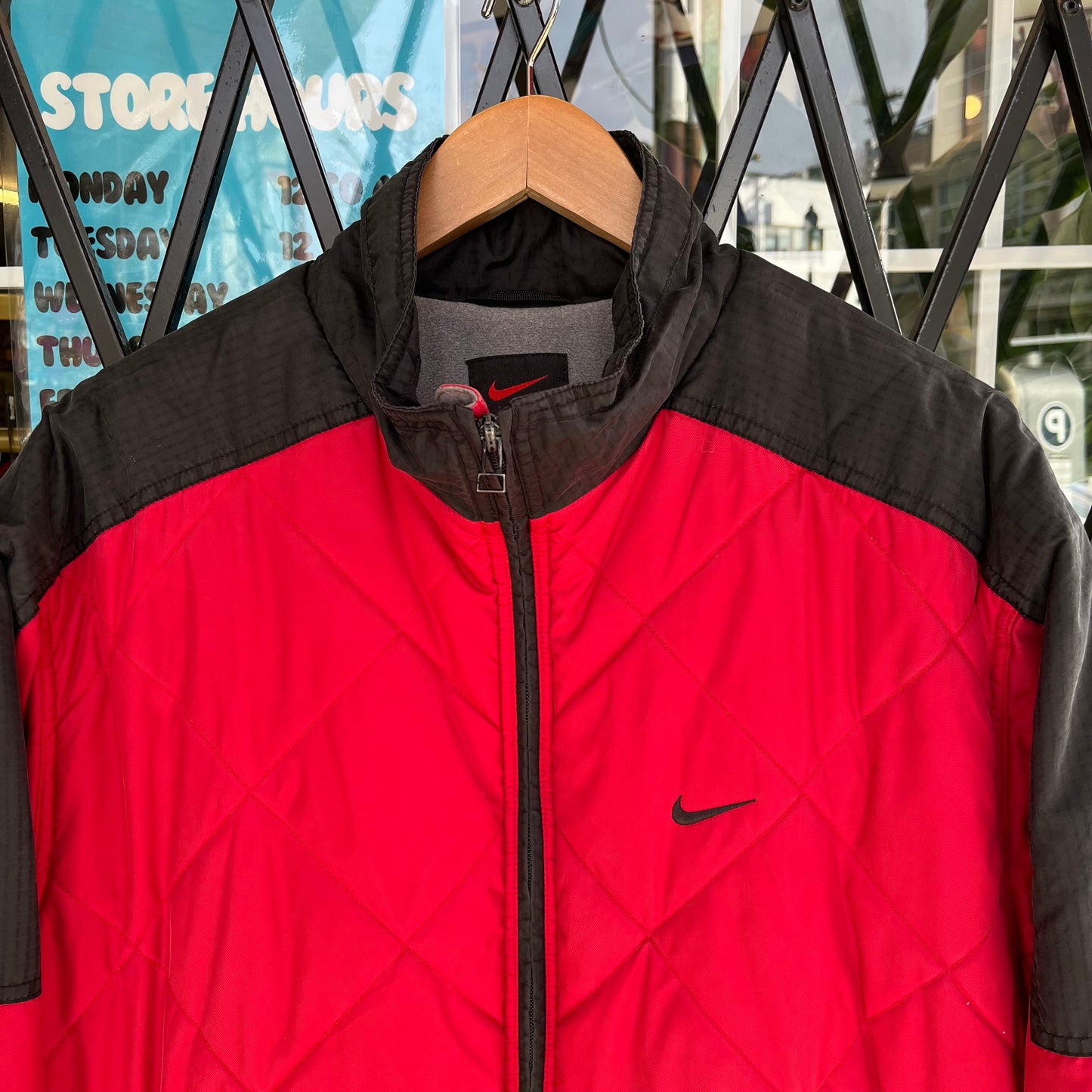 Vintage Nike Quilted Fleece Lined Jacket - Size L
