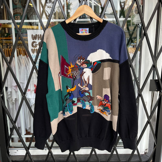 Vintage Looney Tunes Knitted Sweater - Size XL