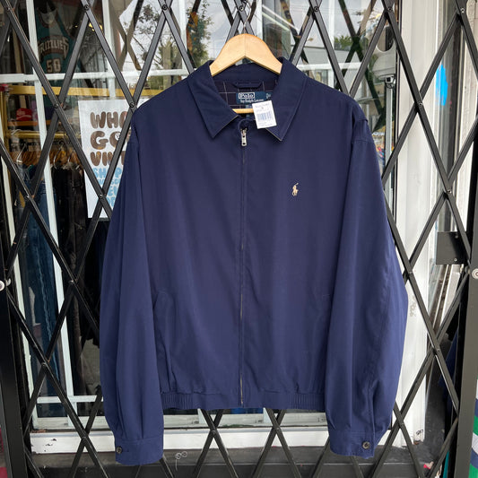 Vintage Polo Ralph Lauren Harrington Jacket Navy - Size XL