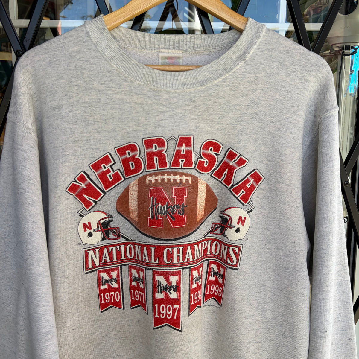 Vintage Nebraska Huskers National Championship Crewneck - Size L