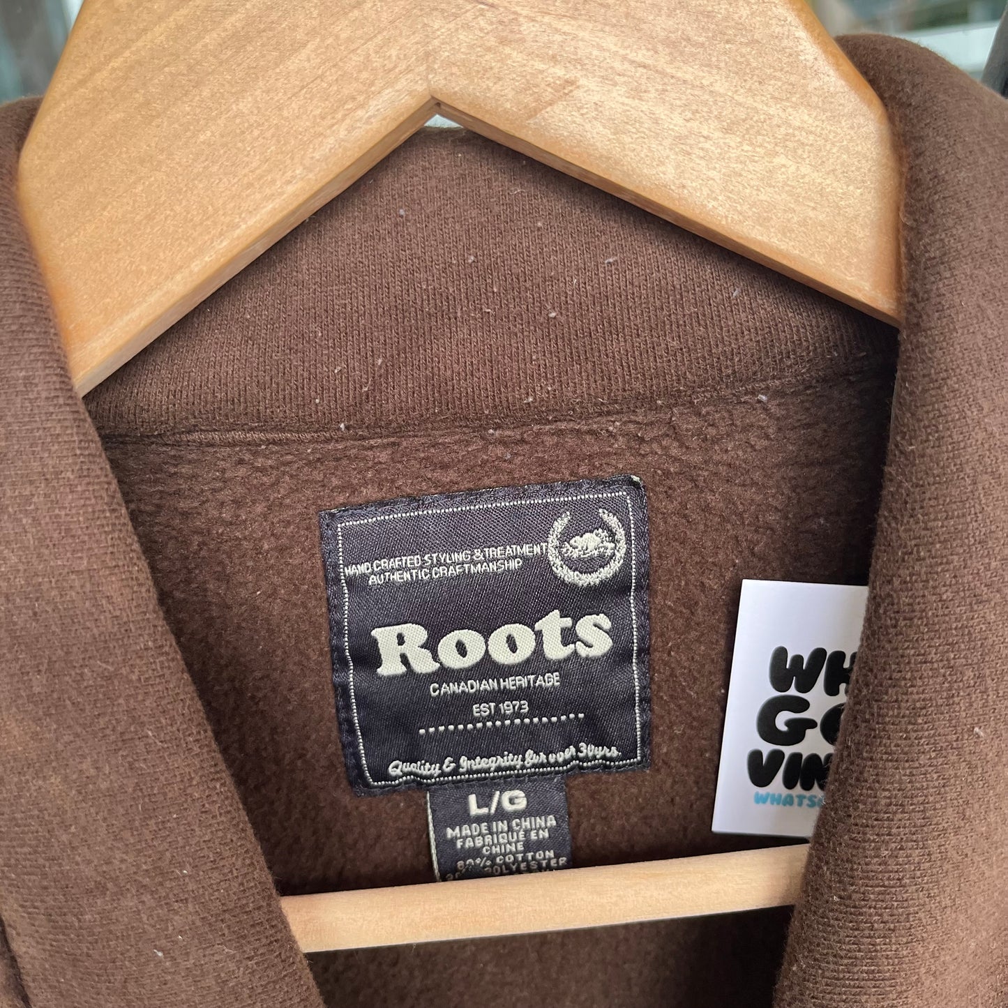 Roots Athletics Quarter Zip Sweater - Size L
