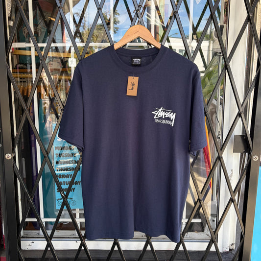 Stussy Vancouver Stock Tee Navy - Size M
