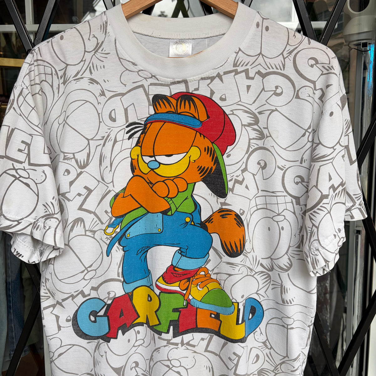 Vintage Garfield AOP Tee - Size M