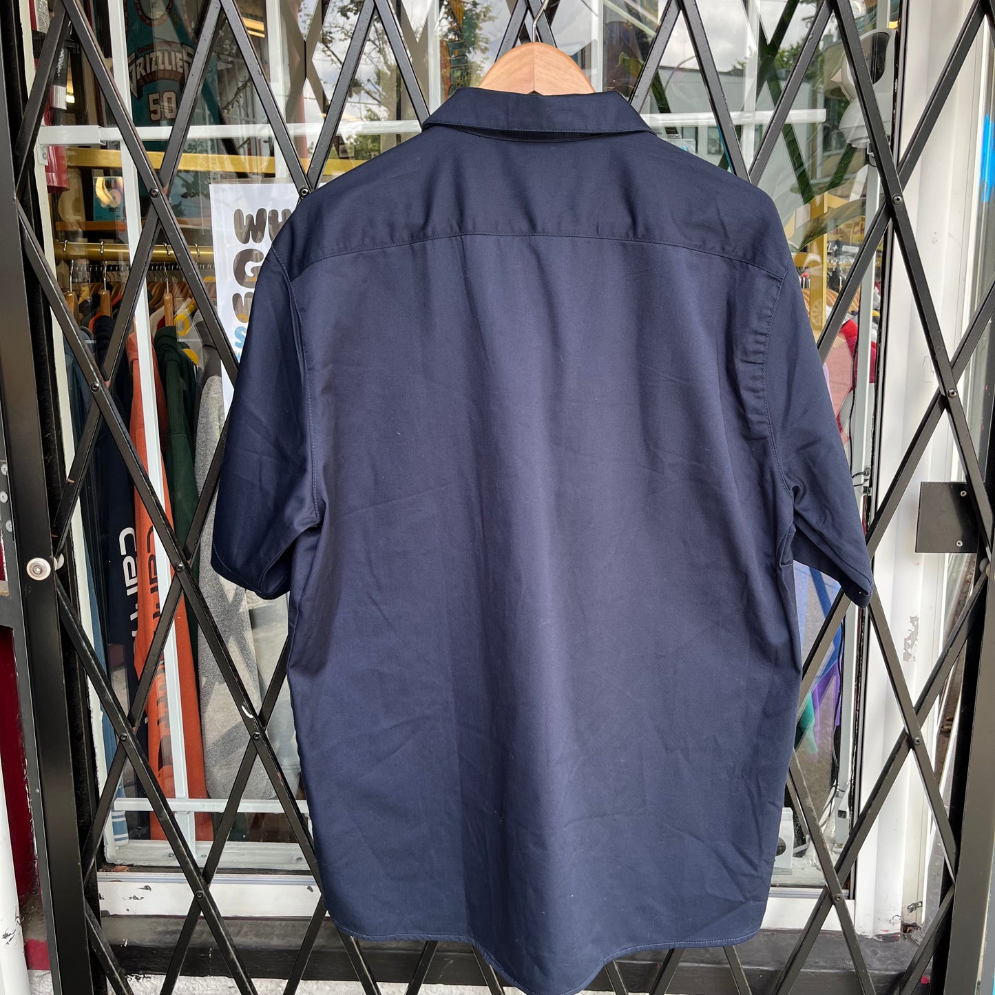 Y2K Airwalk Button Up Shirt Navy - Size L