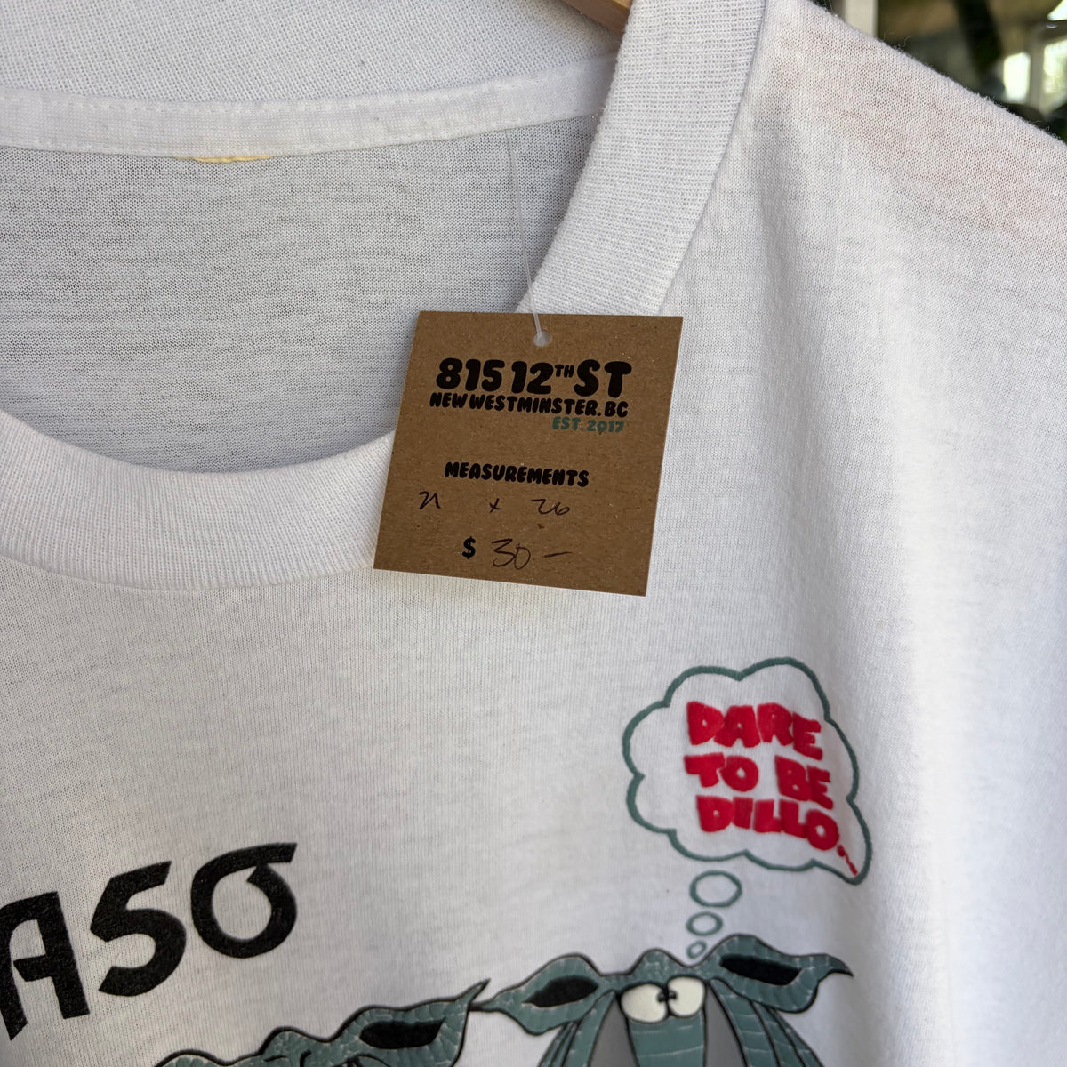 1989 Texas Armadillo Souvenir Tee - Size M