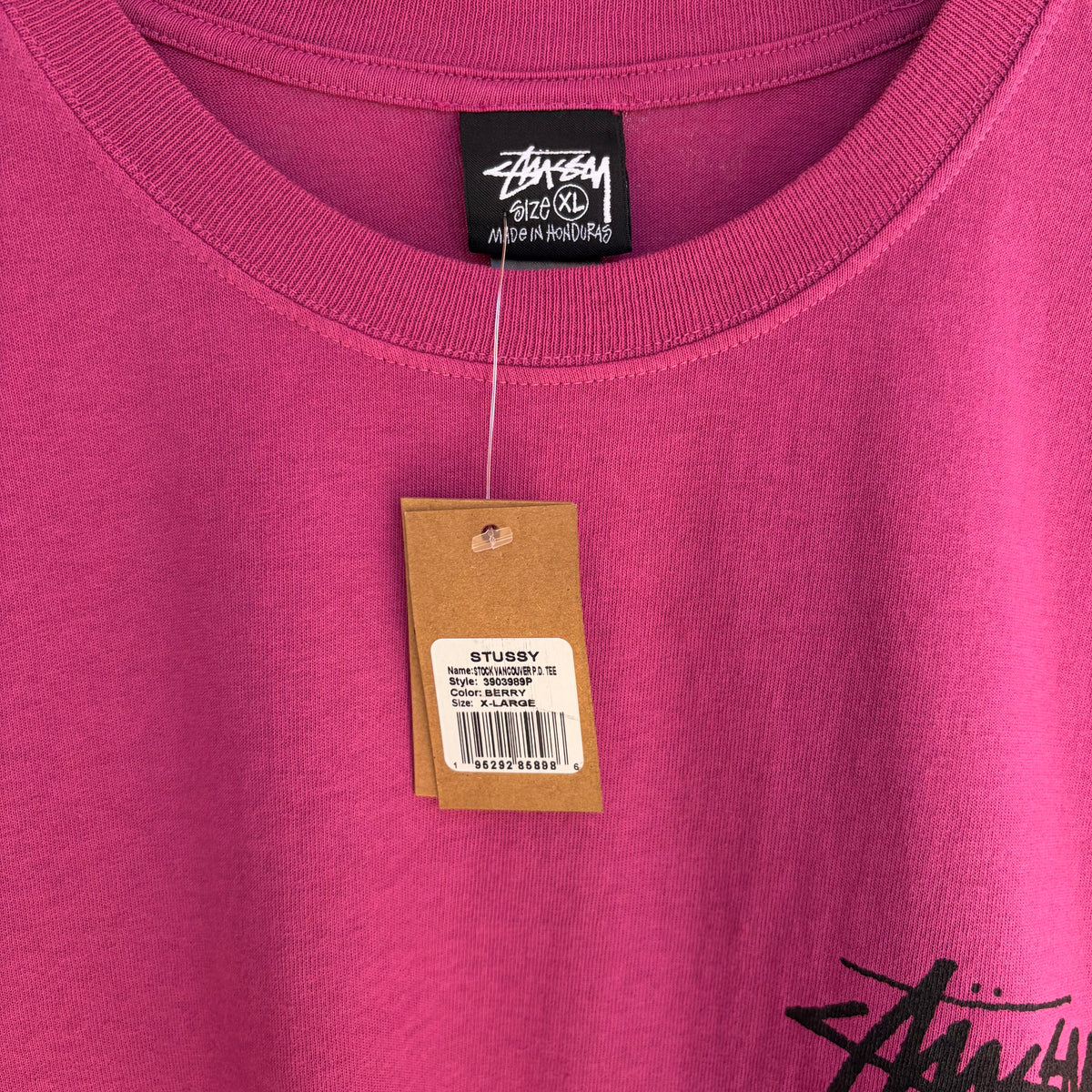 Stussy Vancouver Stock Tee Berry - Size XL