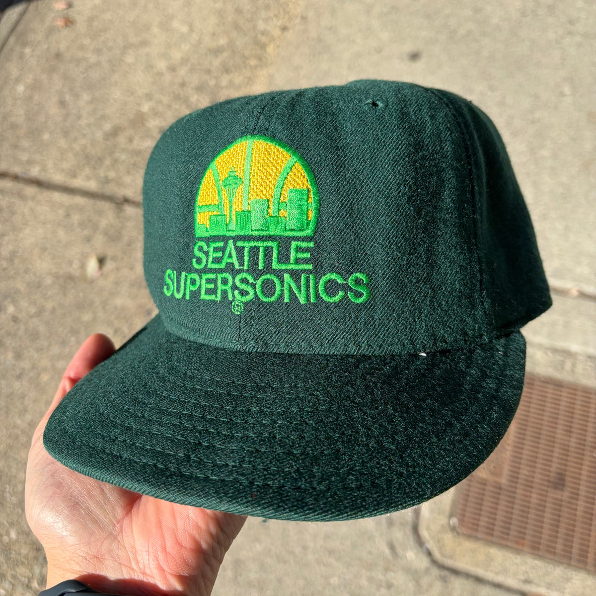 Vintage Seattle Sonics Fitted Hat - Size 6 7/8