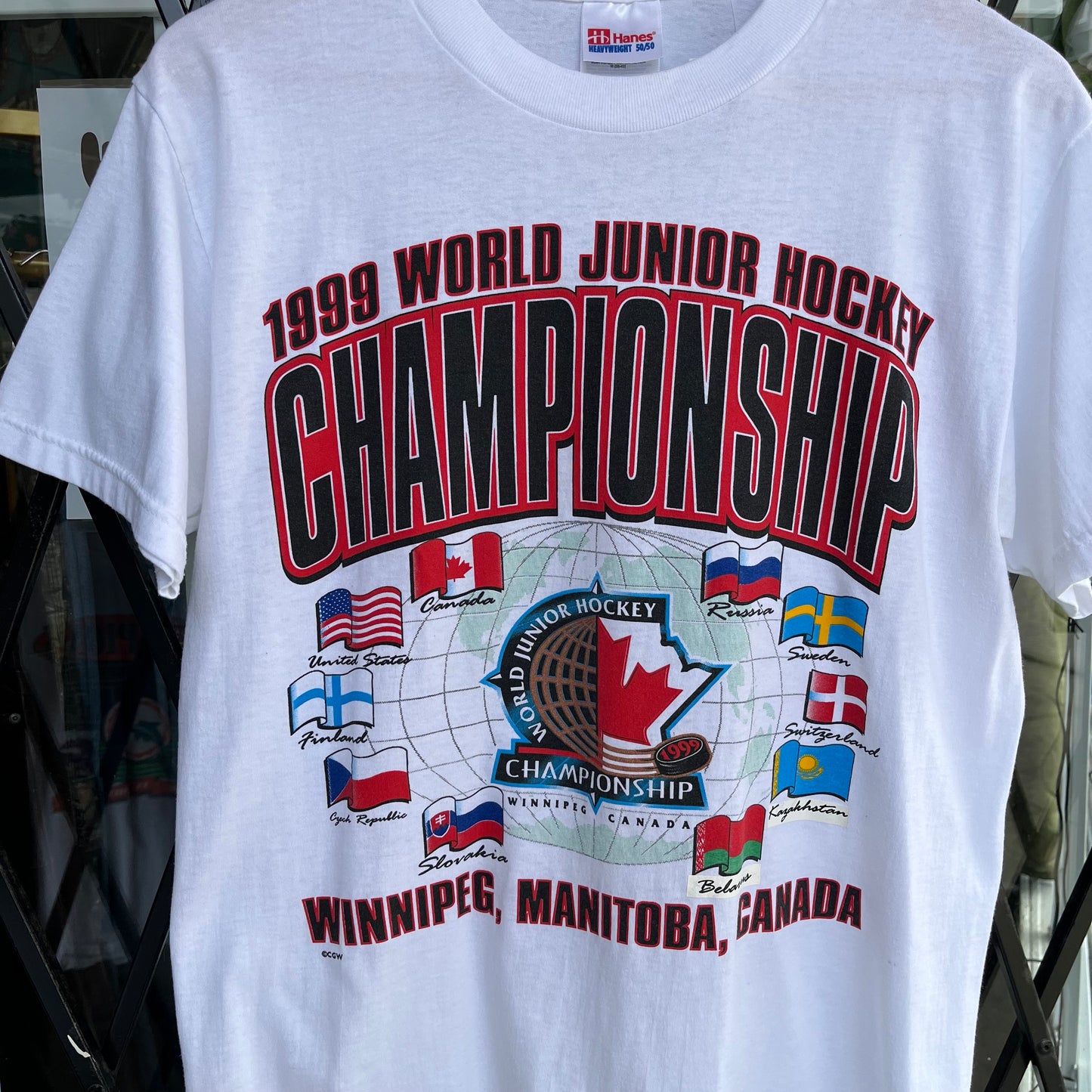 1999 World Jr. Hockey Tee - Size M