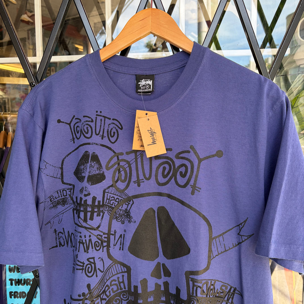 Stussy Skulls Tee Indigo - Size M