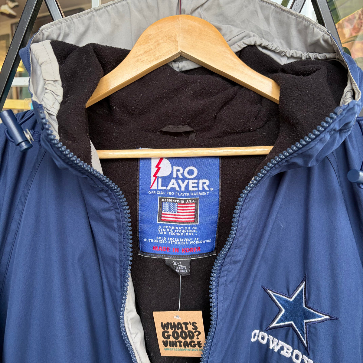 Vintage Pro Player Dallas Cowboys Fleece Lined Jacket - Size L