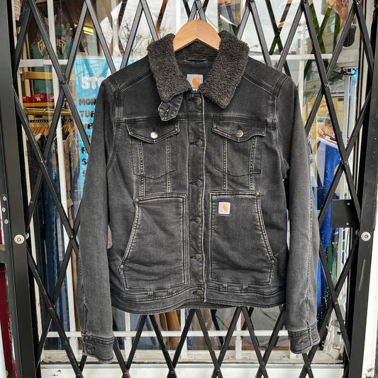 Carhartt Sherpa Lined Denim Jacket - Size Womens M