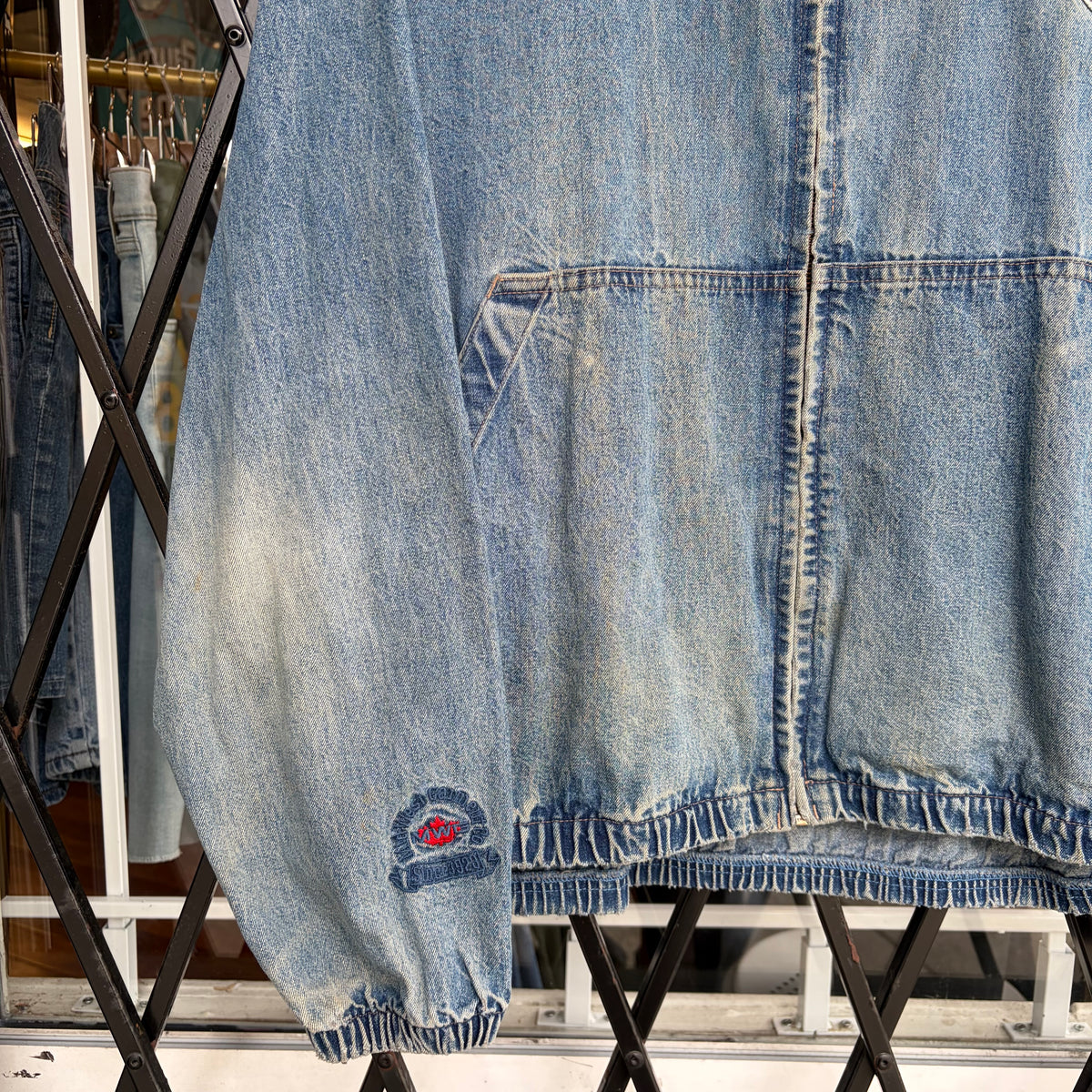 Vintage Mid Western Garments Harrington Denim Jacket - Size L