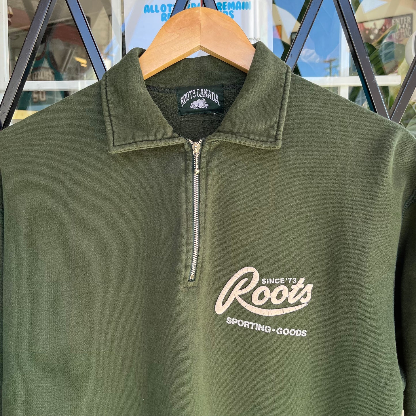 Vintage Roots Canada Quarter Zip Sweater - Size M