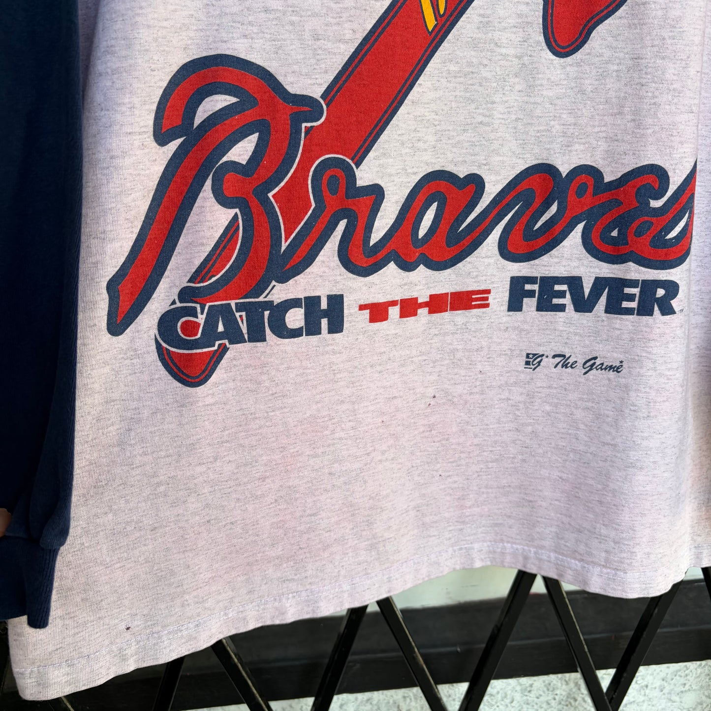 Vintage Atlanta Braves Hooded Long Sleeve - Size L