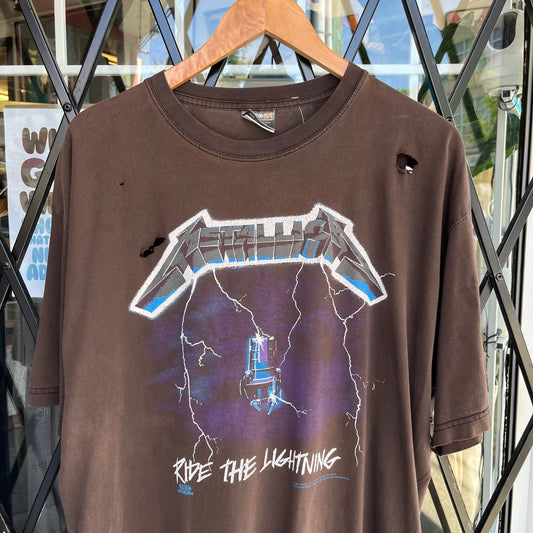 Thrashed 1994 Metallica Ride the Lighting Tee - Size XL
