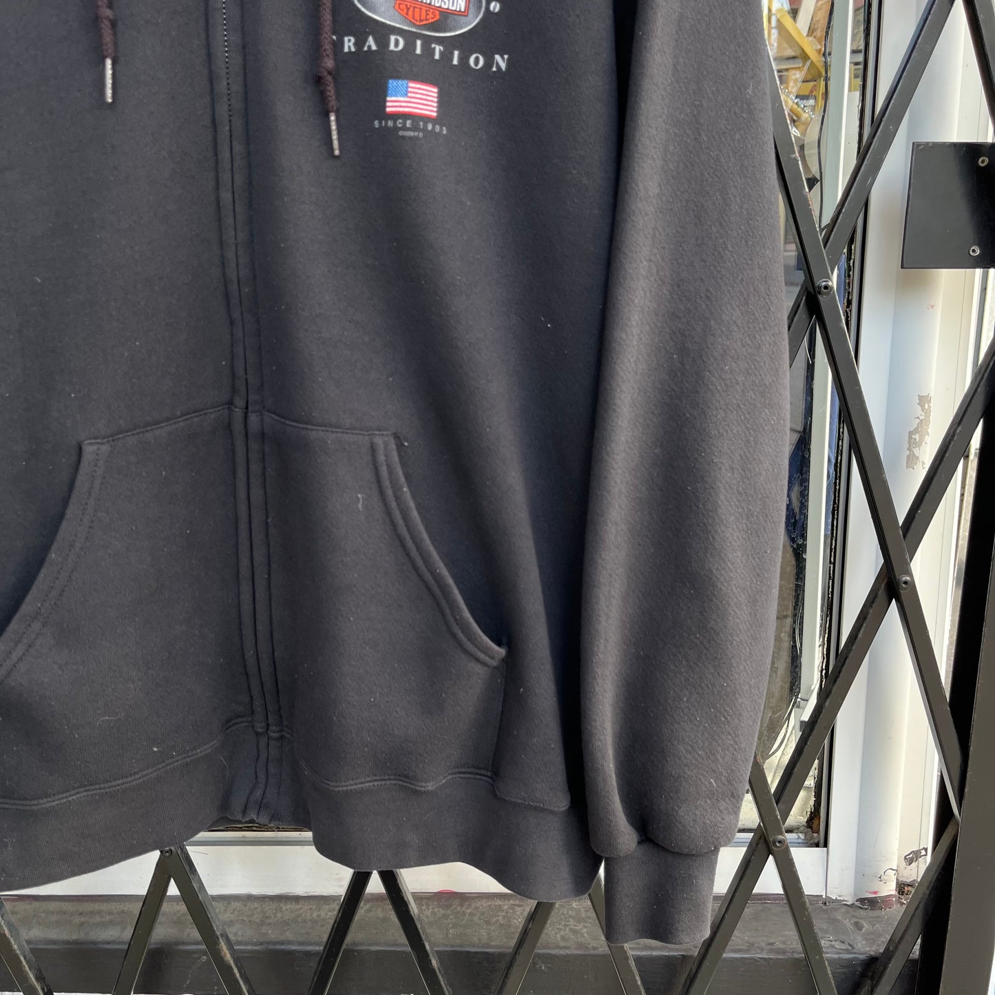 1997 Harley Davidson Zip Up Hoodie - Size XL