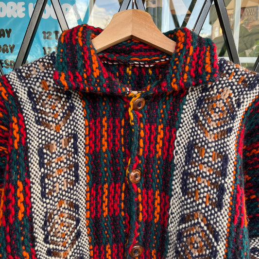 Vintage Hand Knitted Coat - Size Women’s M