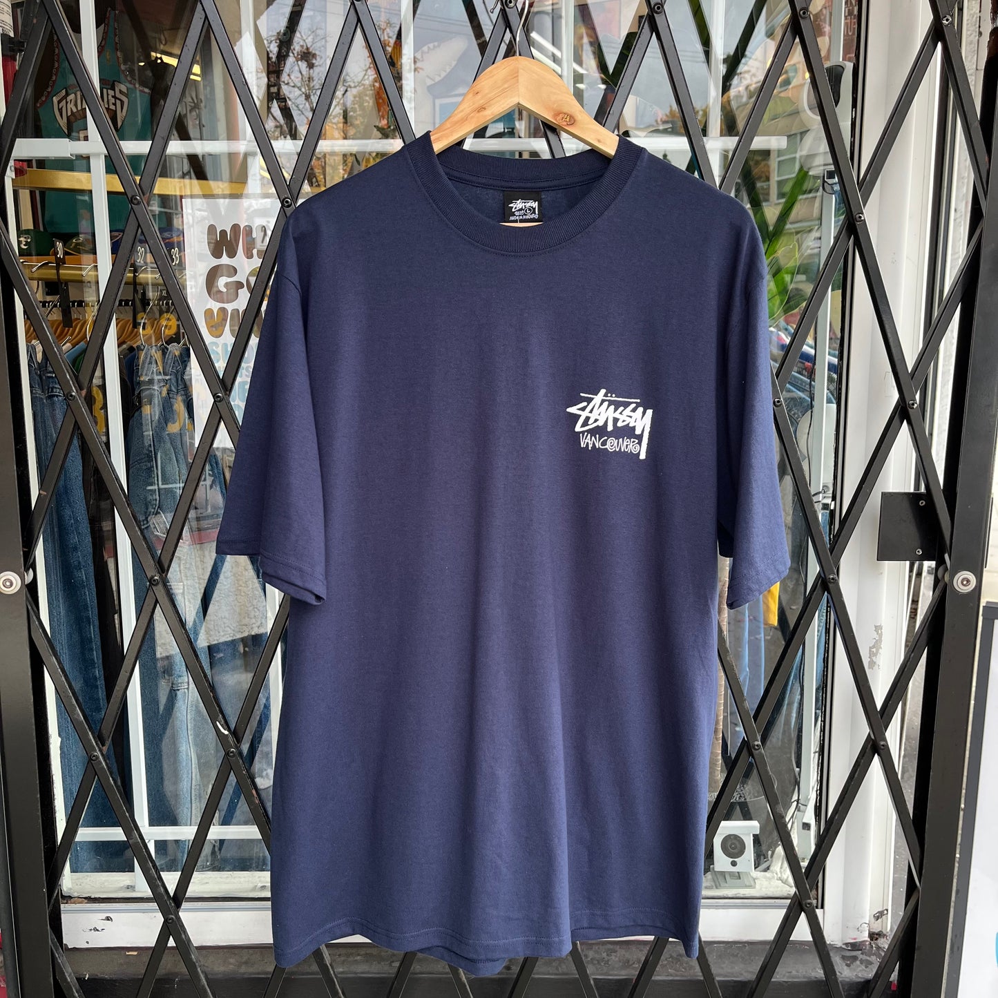 Stussy Stock Vancouver Tee Navy - Size L