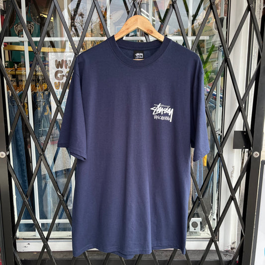 Stussy Stock Vancouver Tee Navy - Size L