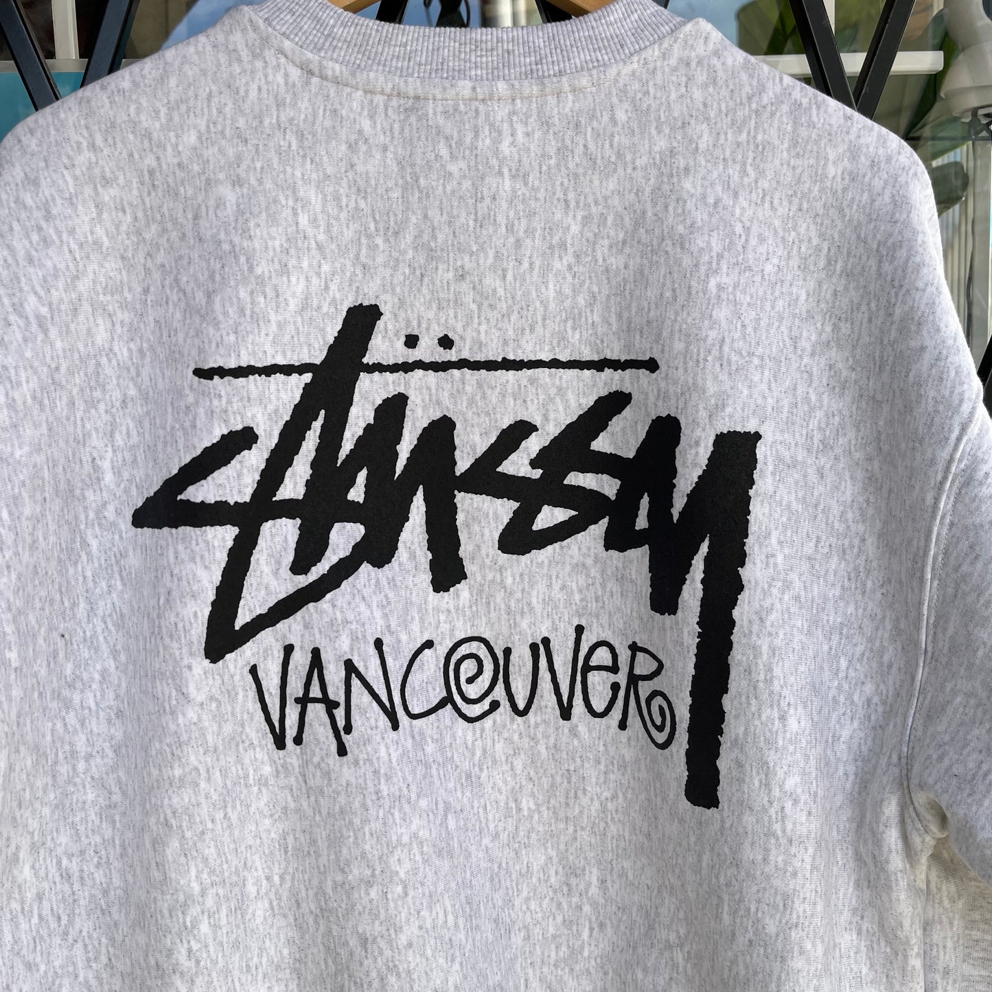 Stussy Vancouver Heather Grey Crewneck - Size M