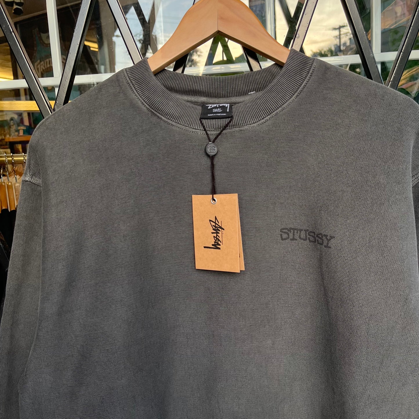 Stussy Jumbo Crew Pigment Dyed - Size S