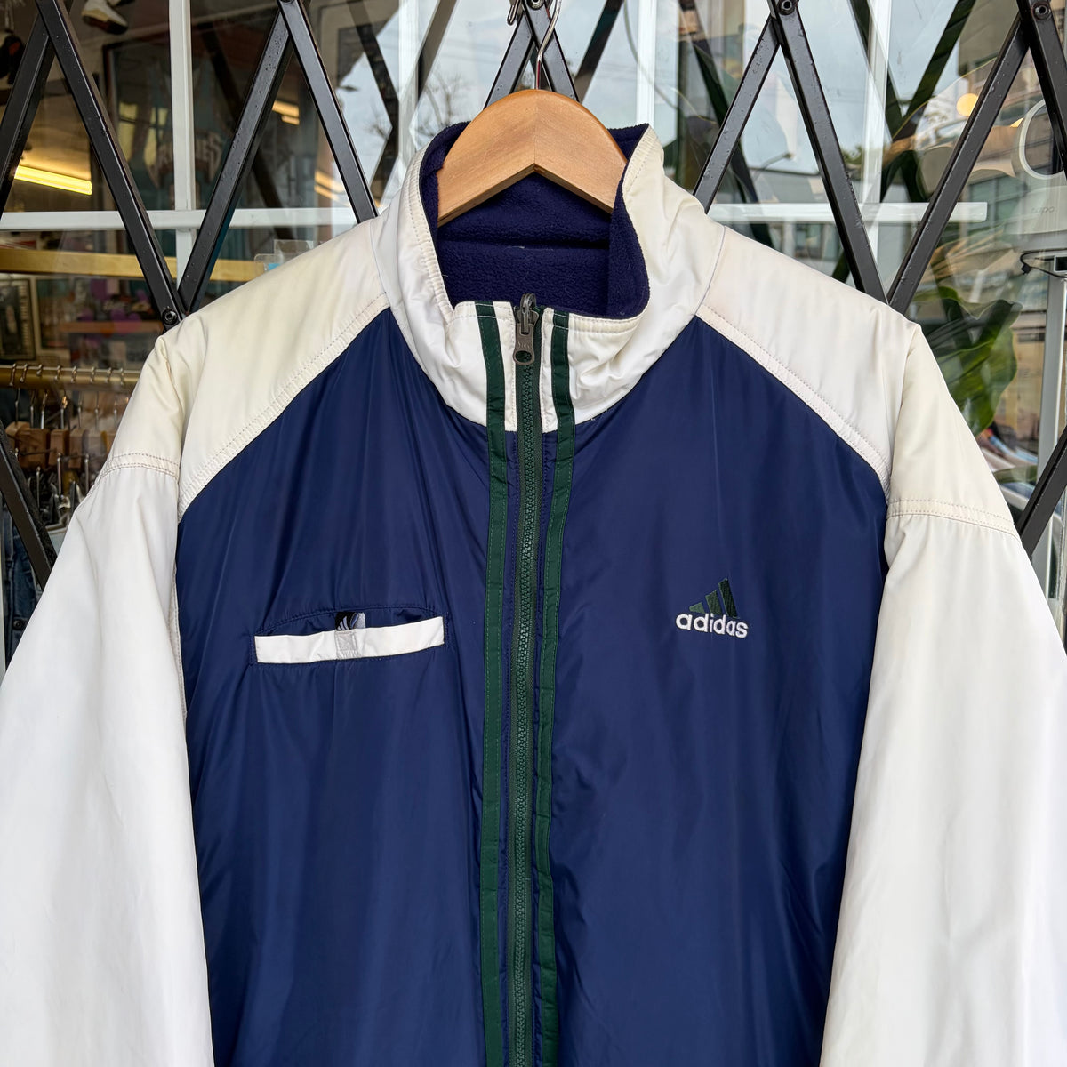 Vintage Reversible Adidas Bomber Jacket - Size XL