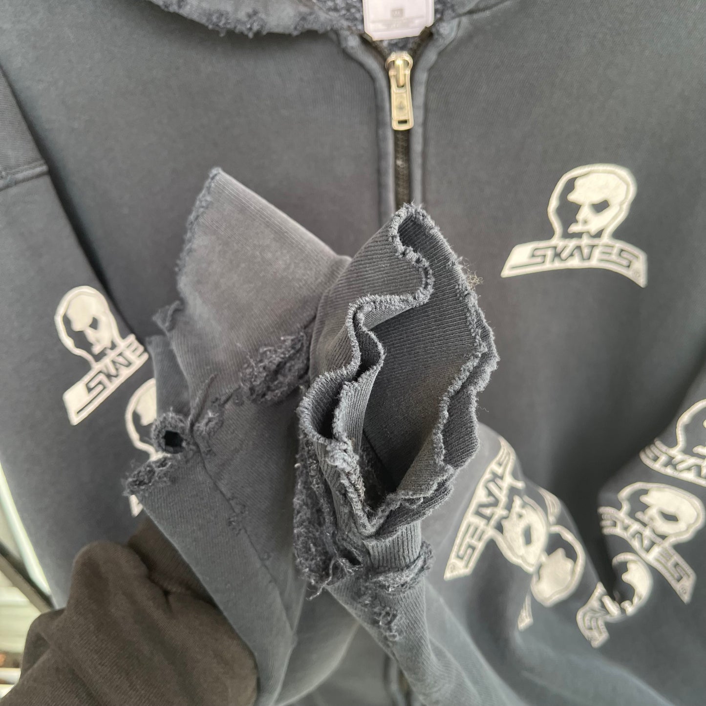 Vintage Distressed Skates Hoodie - Size XXL