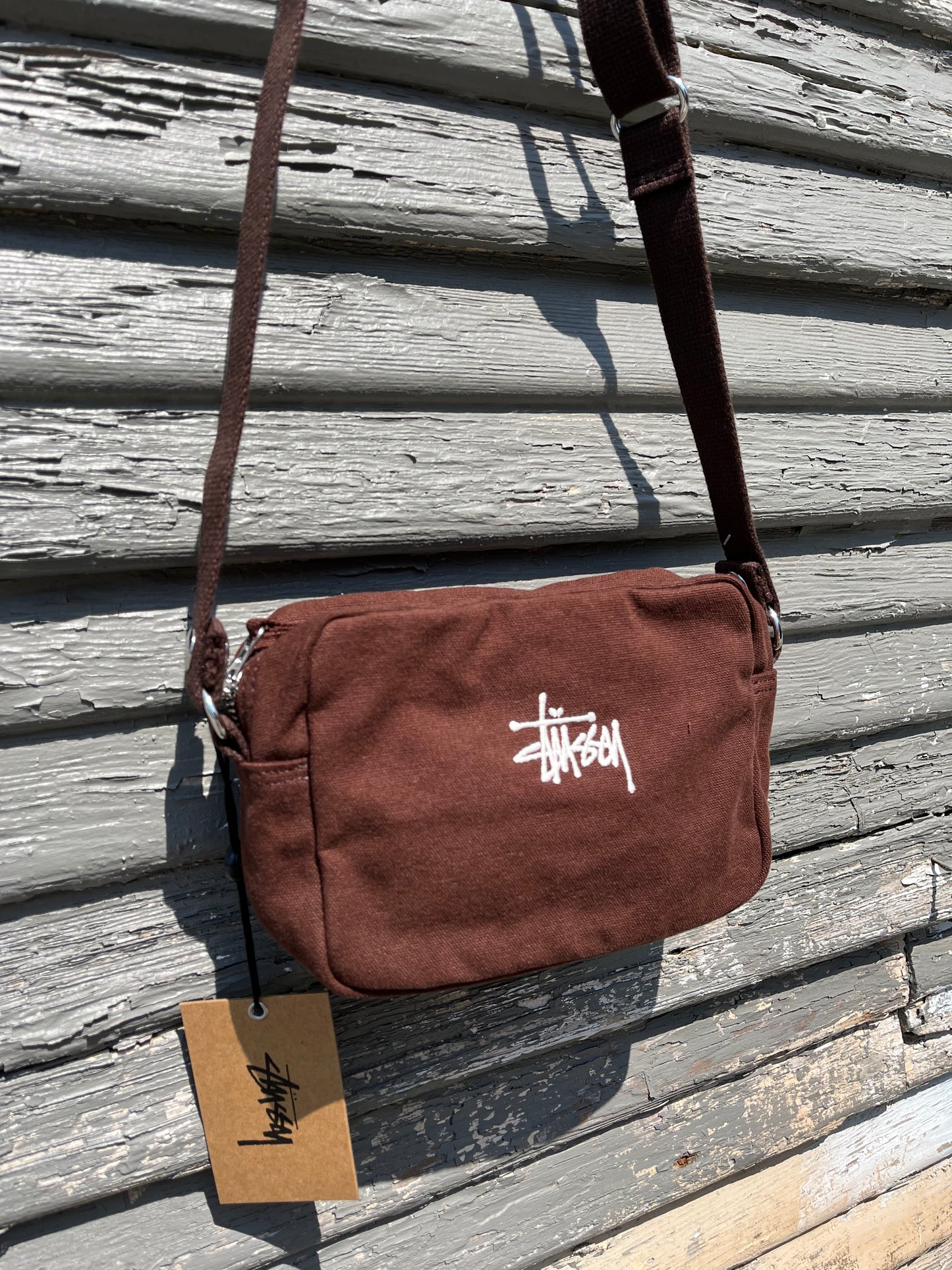 Stussy Canvas Pouch Bag - Brown