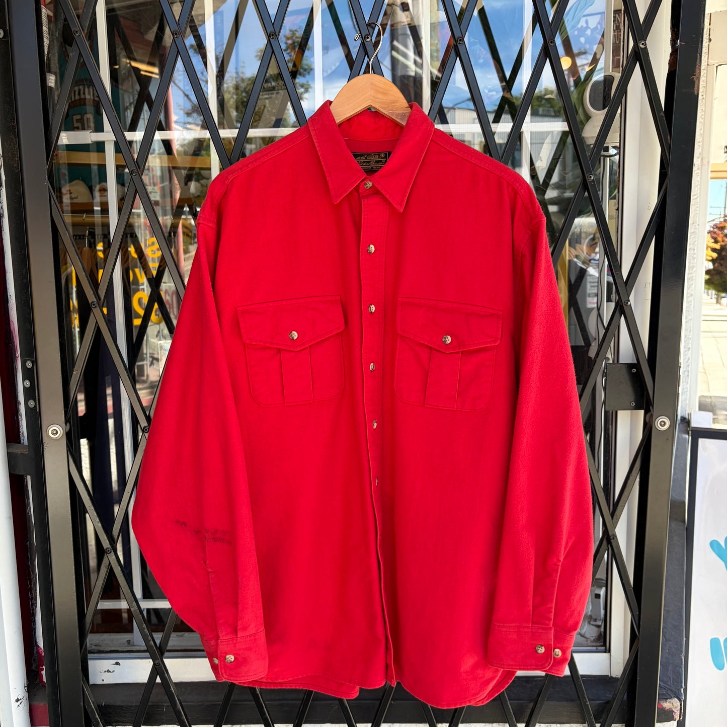 Vintage Eddie Bauer Chamois Button Up Shirt - Size XL