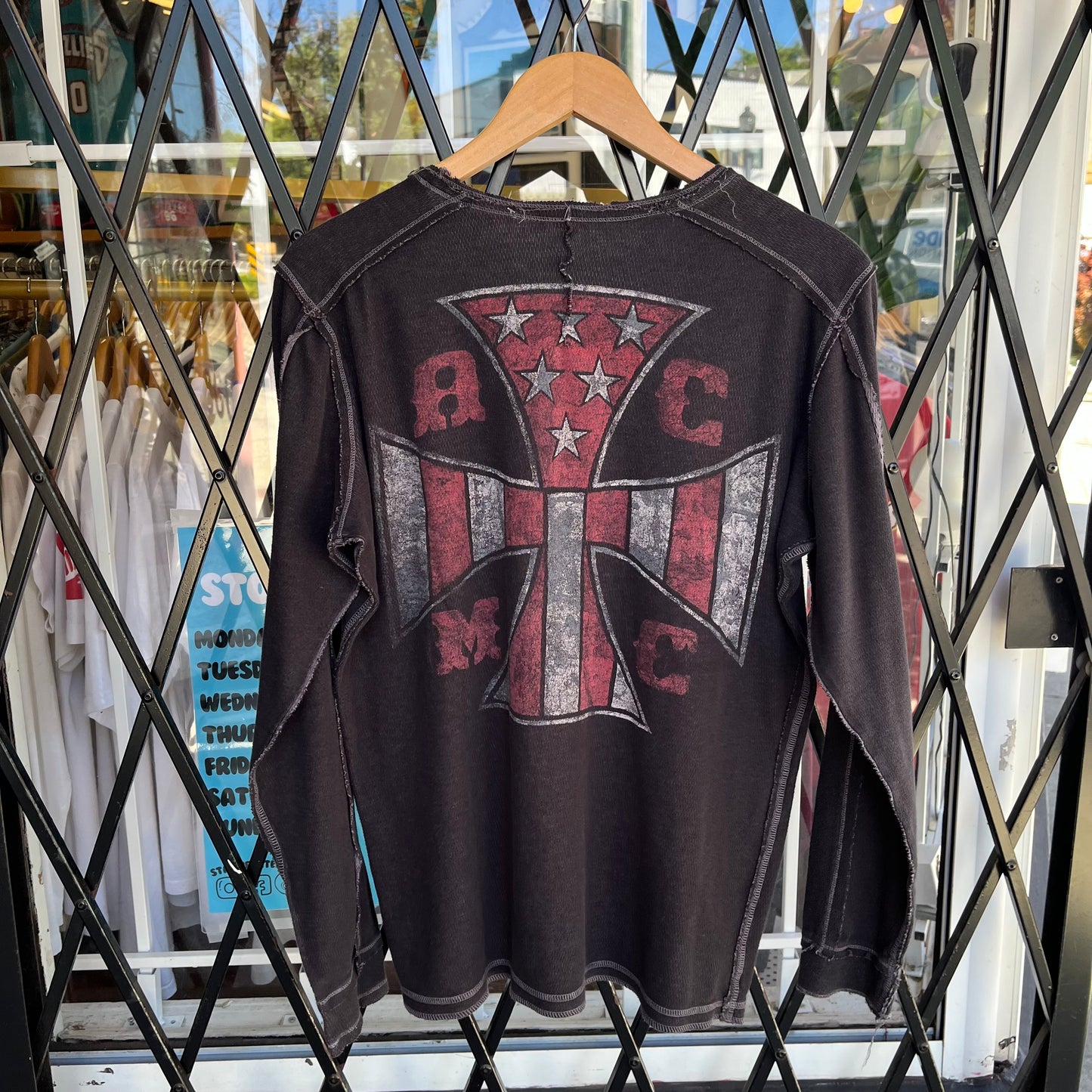 Y2K Affliction Skull Reversible Long Sleeve - Size L