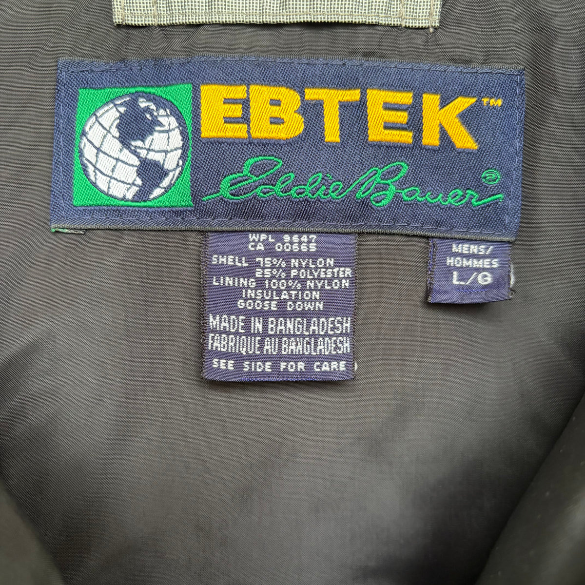 Vintage Eddie Bauer Ebtek Goose Down Puffer Vest - Size L