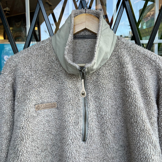 Vintage Columbia Quarter Zip Fleece Sweater - Size M
