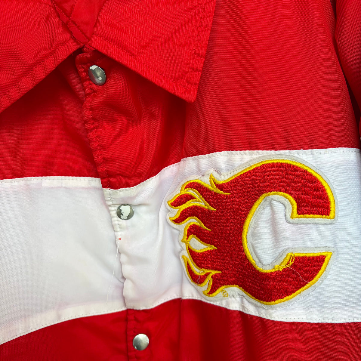 1980’s Shain Calgary Flames Satin Jacket - Size XL