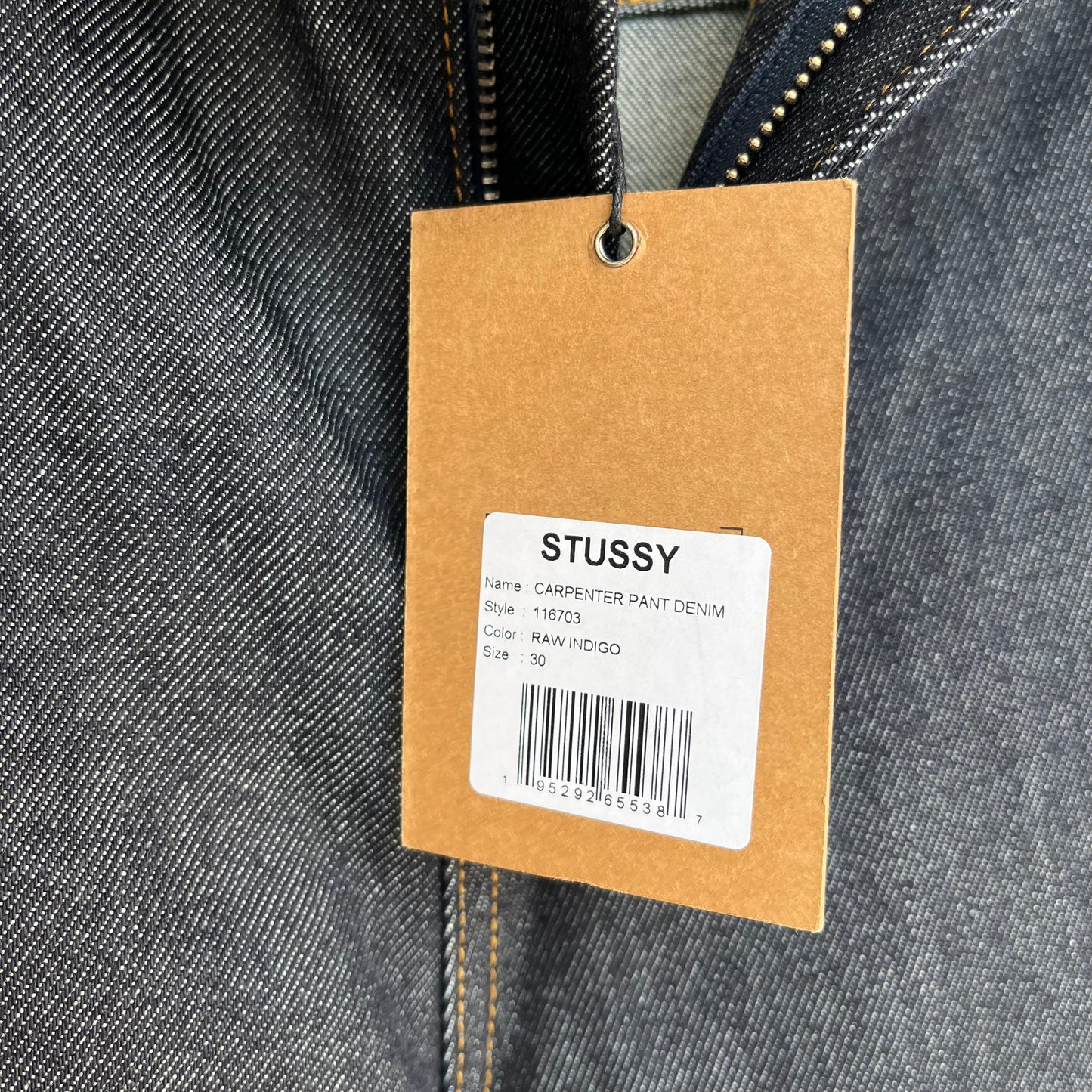 Stussy Work Gear Carpenter Denim Pant 14oz - Size 30W