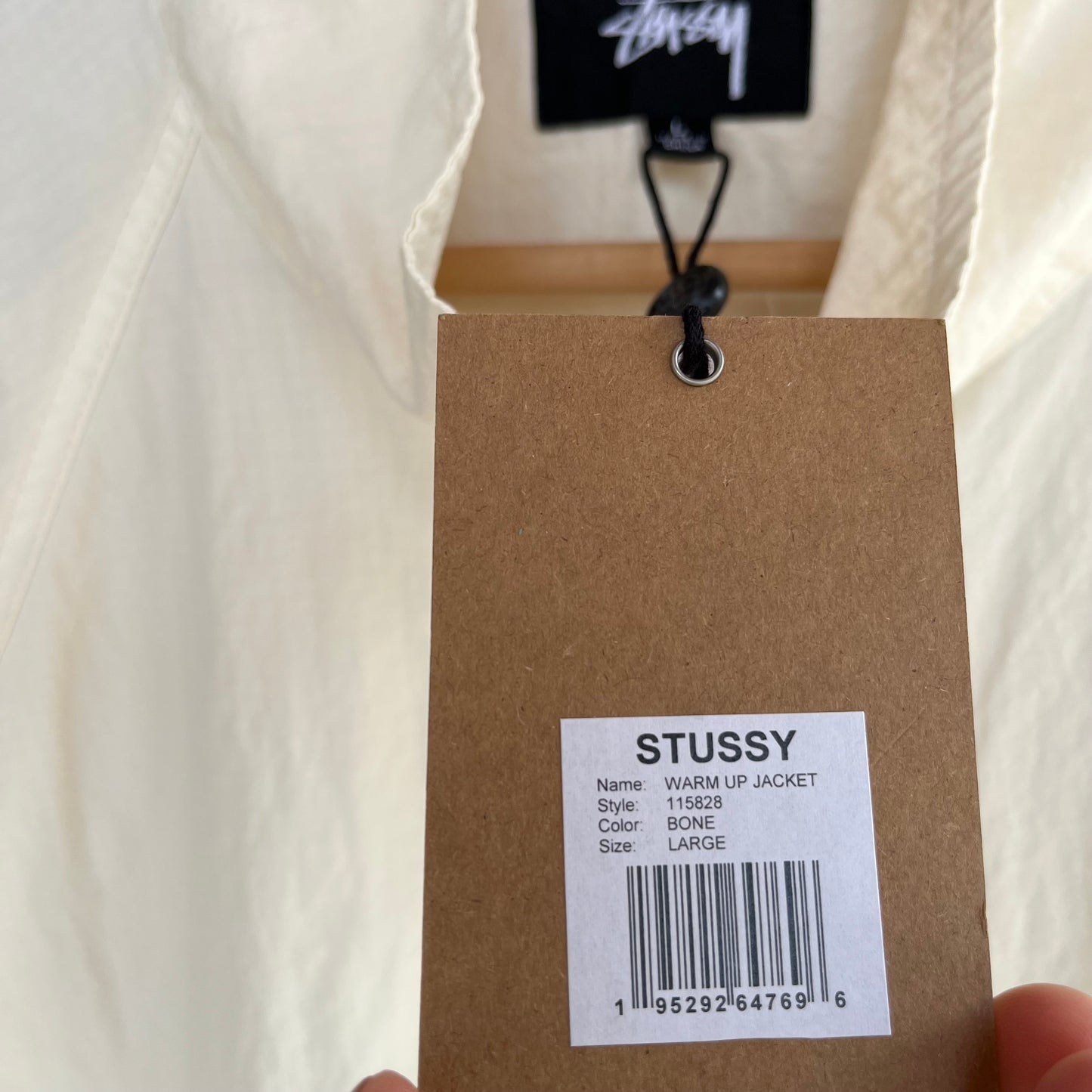 Stussy Warm Up Jacket Bone - Size L