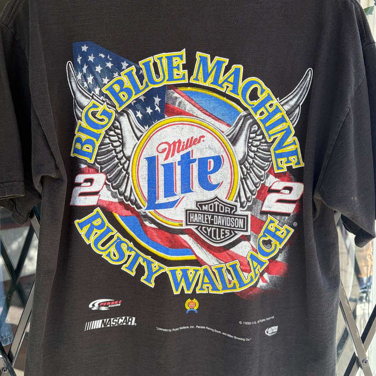 1999 Rusty Wallace NASCAR x Harley Davidson Racing Tee - Size M