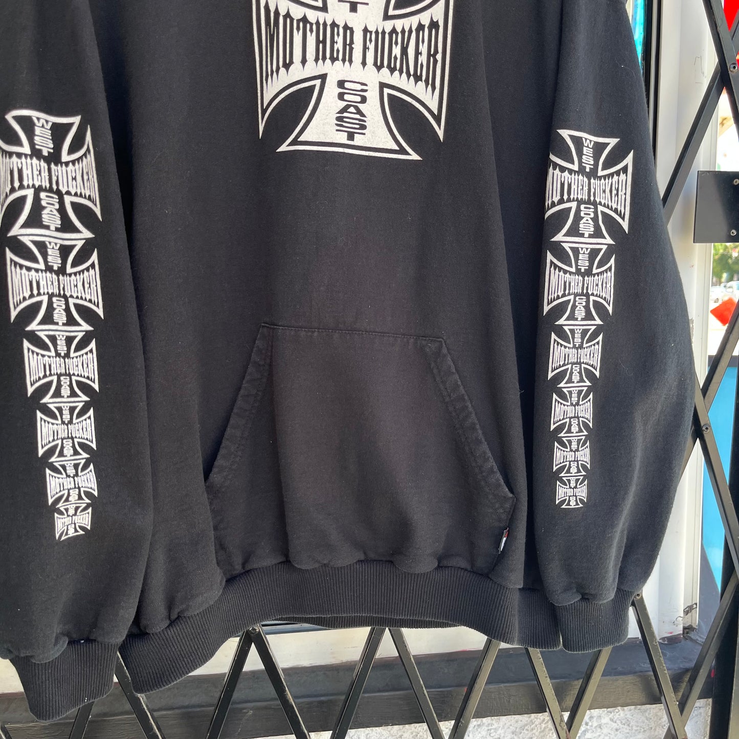 Y2K West Coast Mother Fucker Hoodie - Size XL