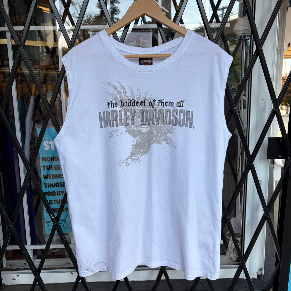 Harley Davidson Sleeveless Tee - Size XL
