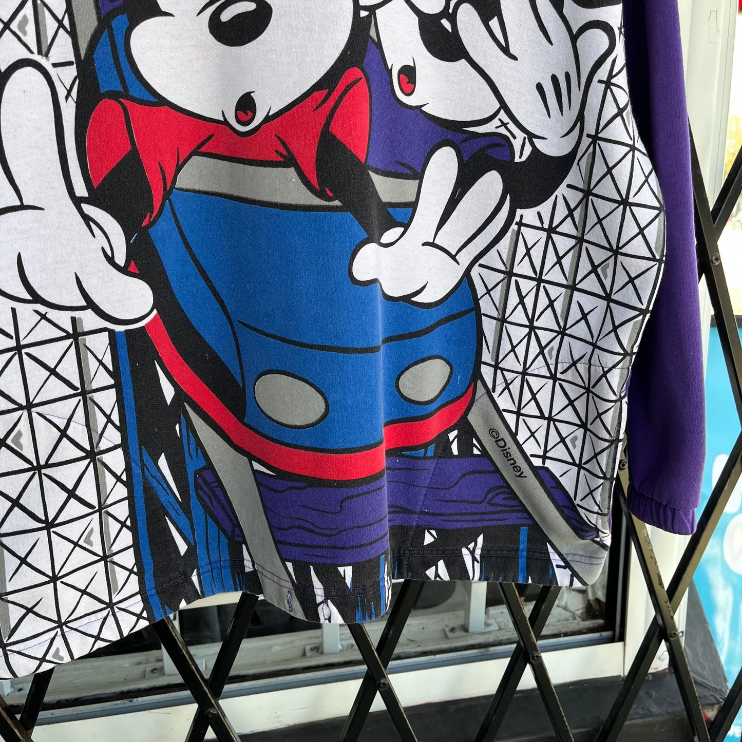 Vintage Disney Big Print Hoodie - Size M