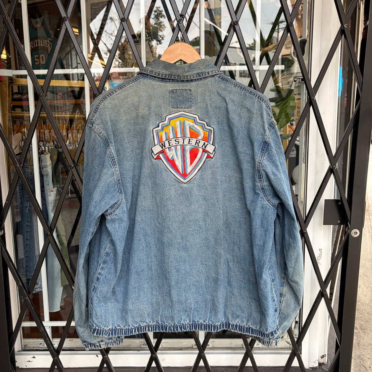 Vintage Mid Western Garments Harrington Denim Jacket - Size L
