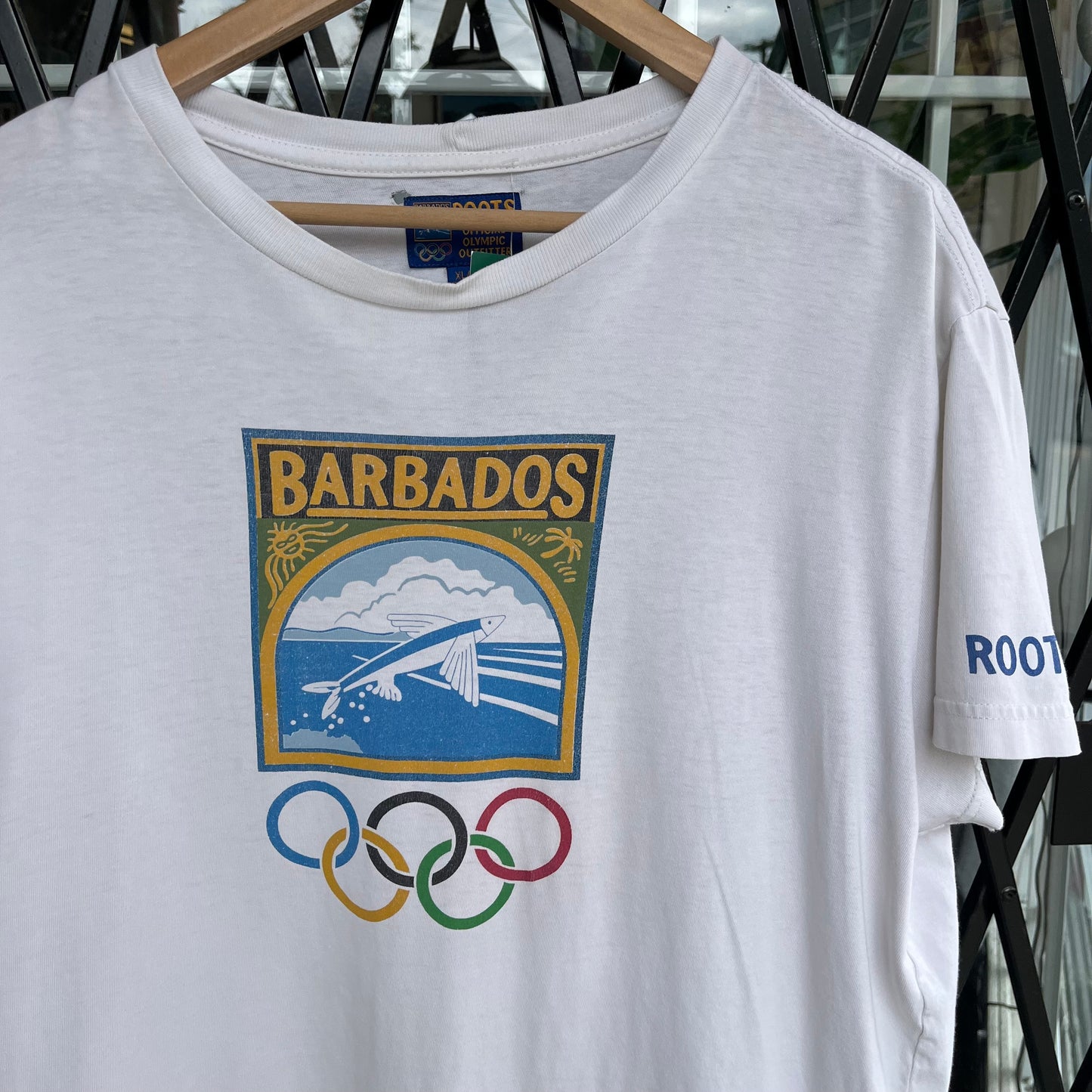 Vintage Y2K Roots Barbados Olympics Tee - Size XL