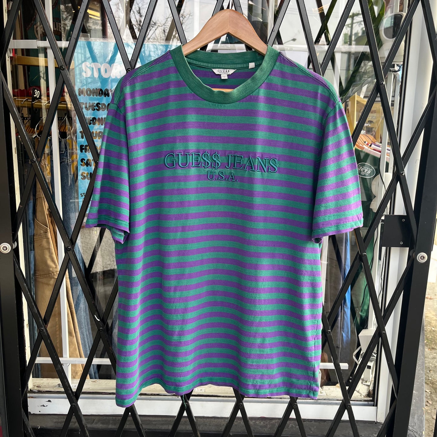 Guess x A$AP Striped Tee - Size L