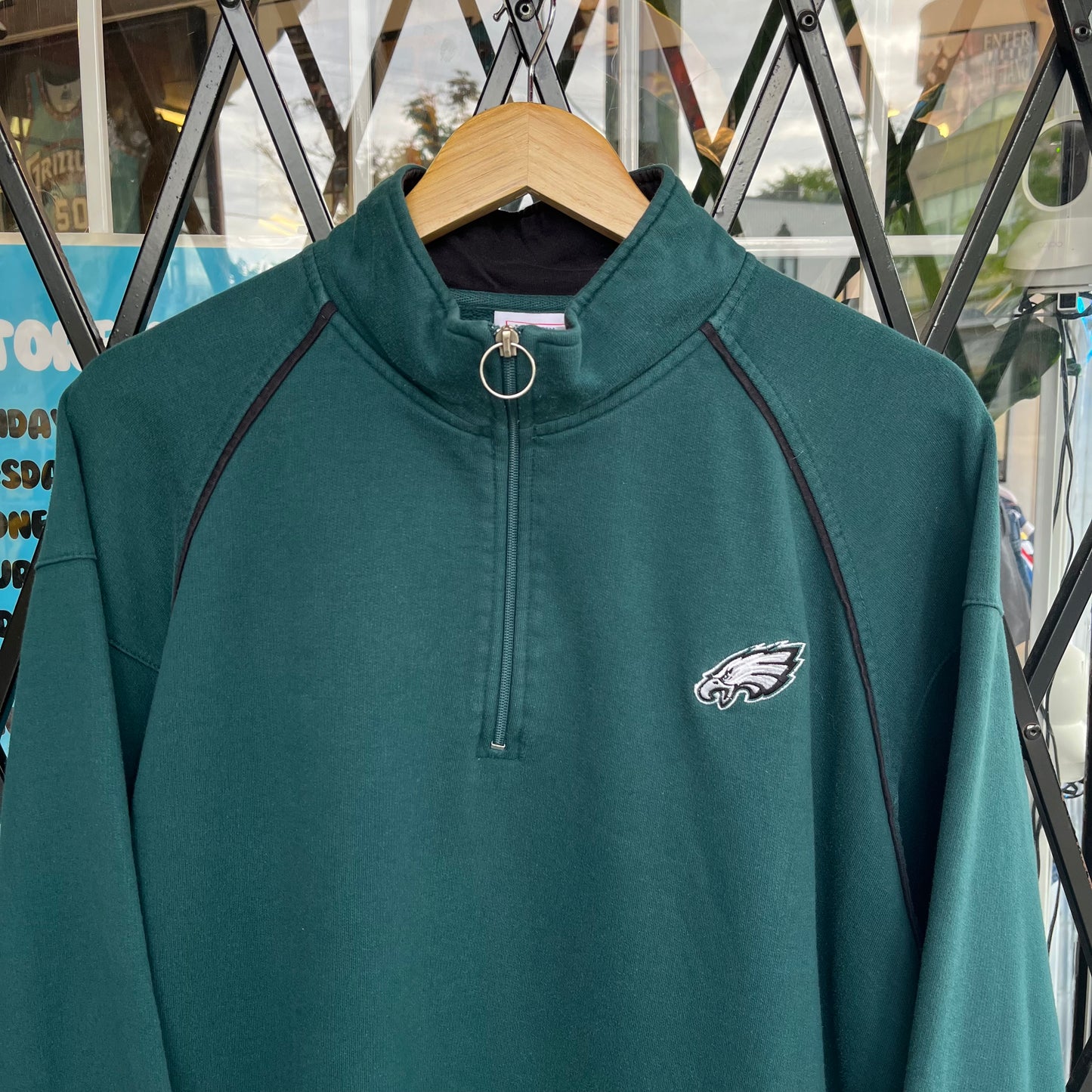 Vintage Philadelphia Eagles Quarter Zip Sweater - Size XXL