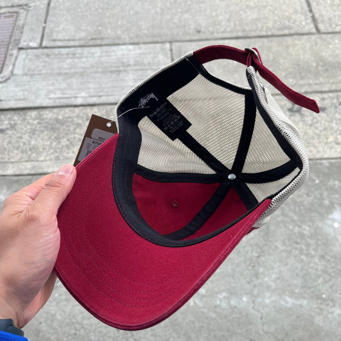 Stussy Work Gear Strapback Cap Wine
