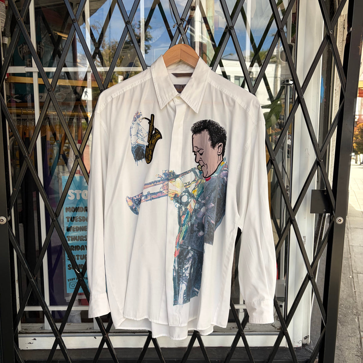 Vintage Bugatchi Dizzy Gillespie Jazz Button Up Shirt - Size L