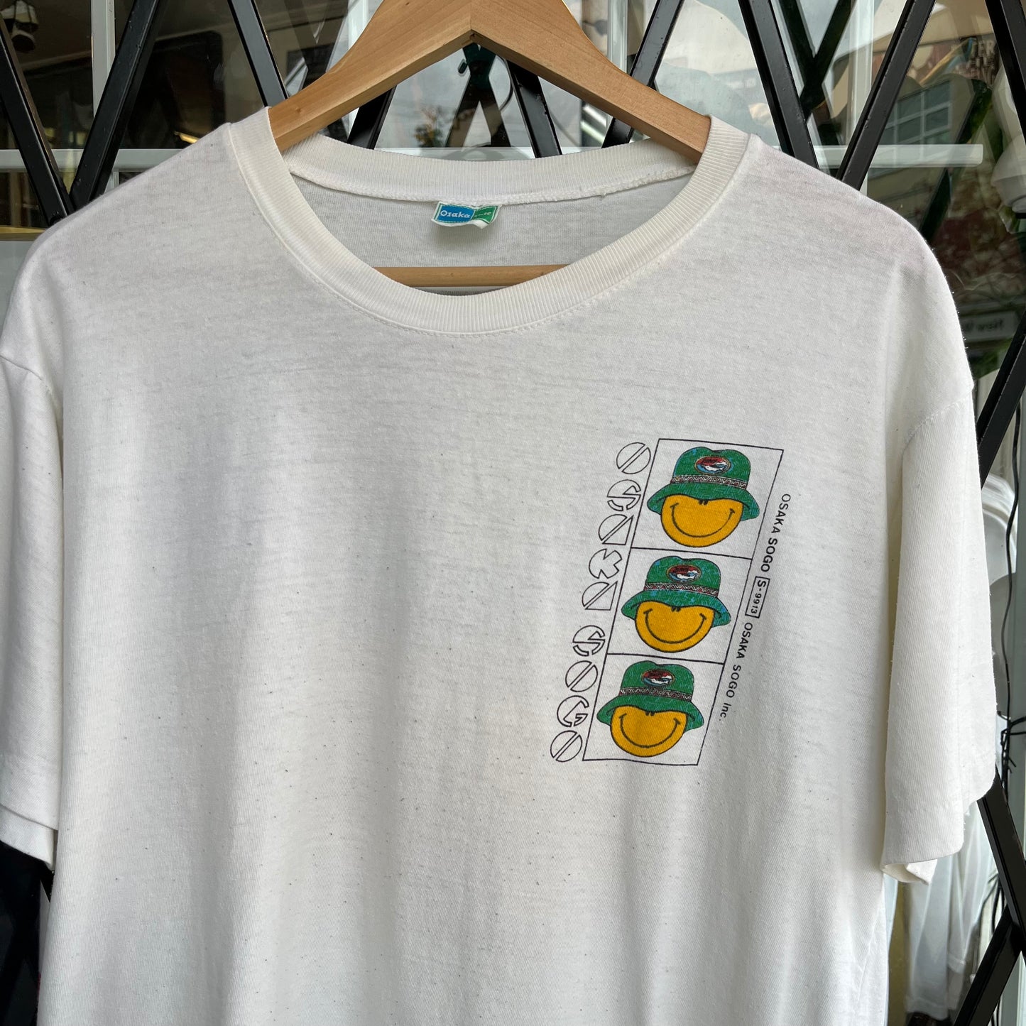 Vintage Osaka Sogo Smiley Face Tee - Size L