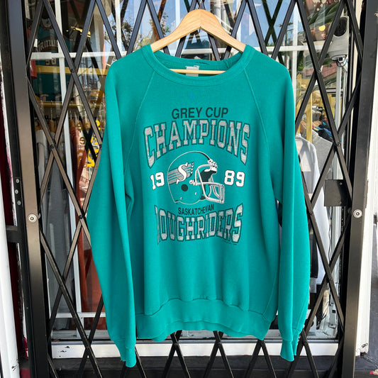 Vintage 1989 Grey Cup Roughriders Crewneck - Size XL