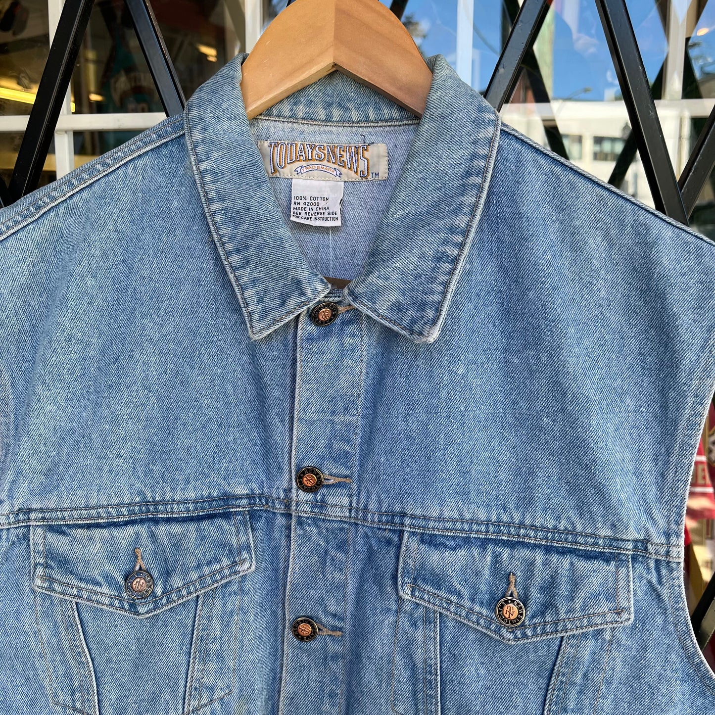 Vintage Denim Vest - Size L