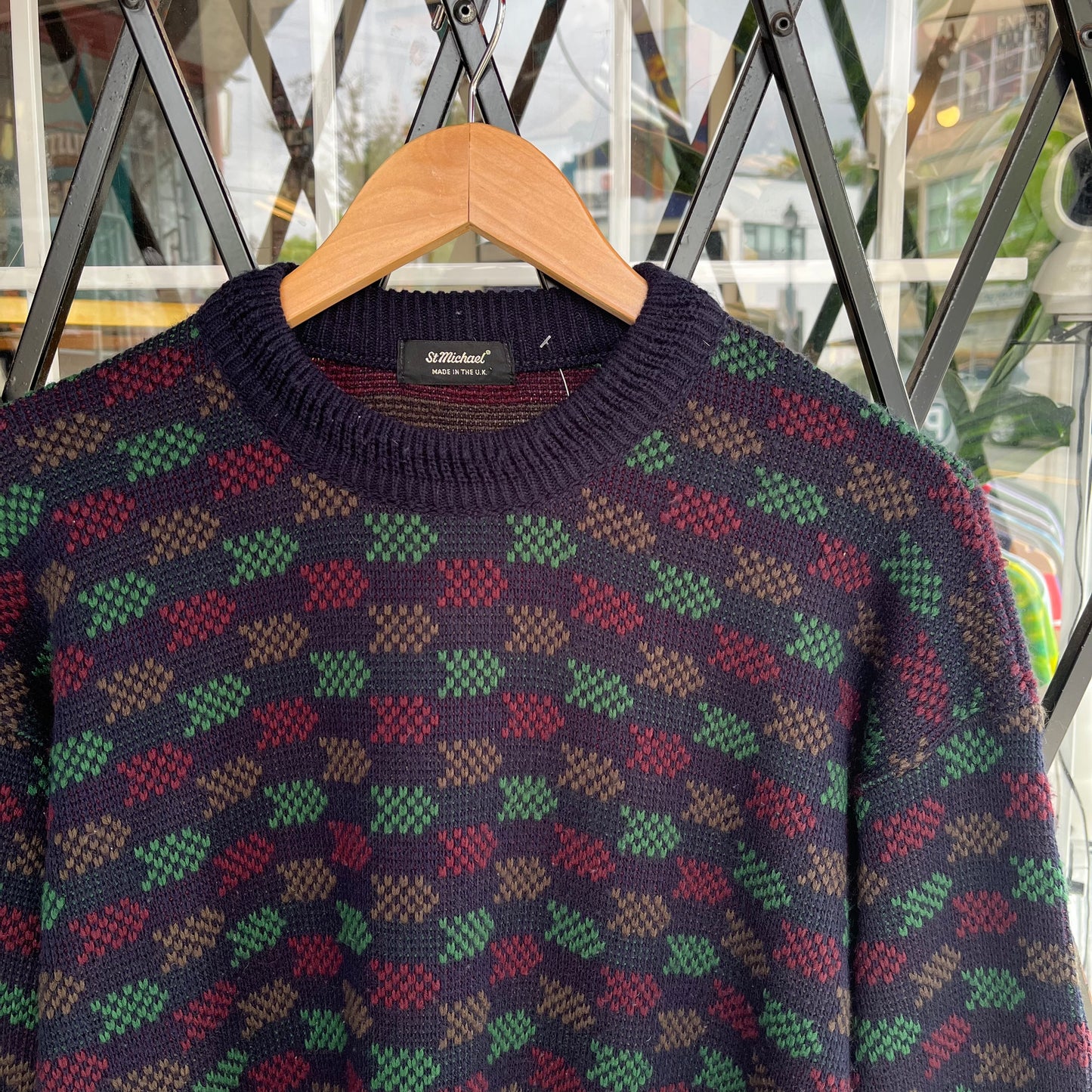 Vintage Acrylic Knit Sweater - Size L